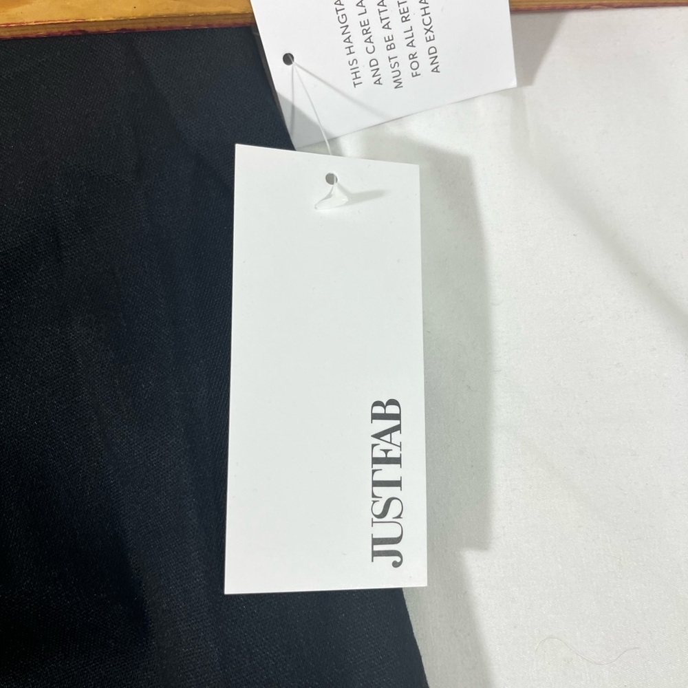JUSTFAB LINEN ANKLE‎ PANT BACK ZIP CLOSURE SZ 1X BLACK NEW - Picture 4 of 13